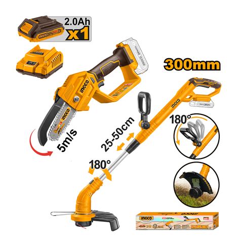 INGCO Cordless Tools INGCO Cordless pruner saw with Cordless grass ...
