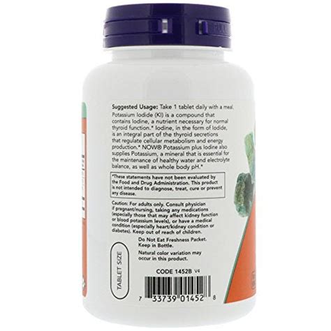 Buy Potassium Plus Iodine 180 Tablets Online.
