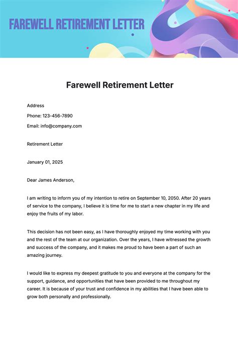 12 Free Retirement Letter Templates – BKDS