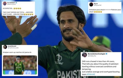 "Overhyped bowling team" - Pakistan trolled on social media for failing ...