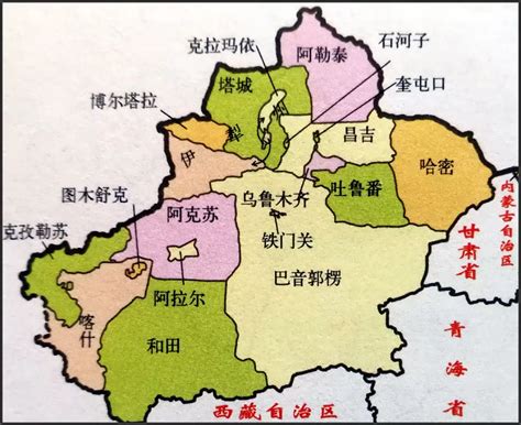 新疆地图简图 - 新疆地图 - 地理教师网
