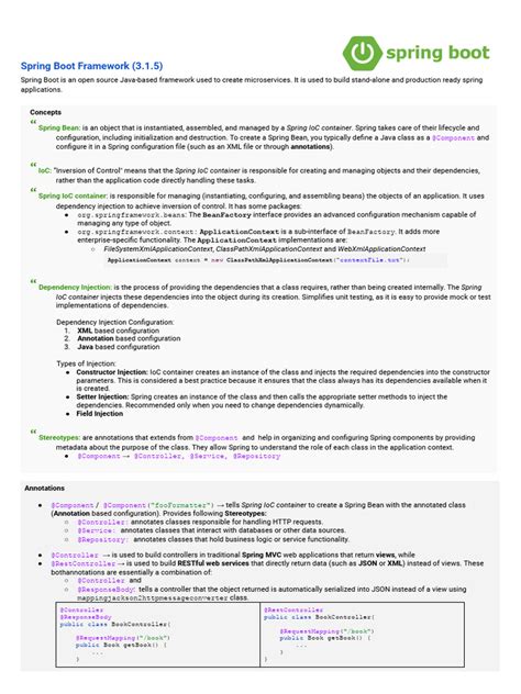 Spring Framework Tutorial PDF 的图像结果