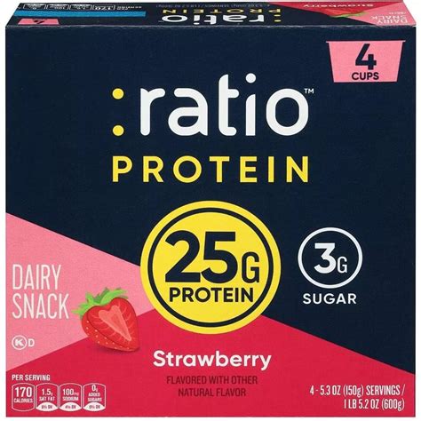 :ratio 25g Protein Strawberry Dairy Snack - Shop Yogurt at H-E-B