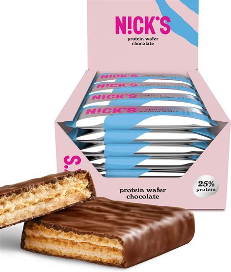 Amazon.com: NICKS Protein Wafer Bar | 25% Protein (10g) 198 Calories ...