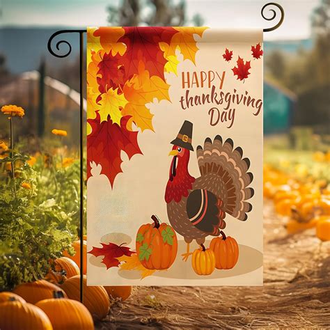 Amazon.com : KatchOn Large Thanksgiving Garden Flags - 28x40 Inches ...