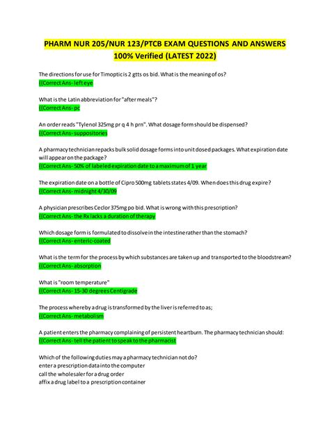 Image result for PTCB Multiple Choice