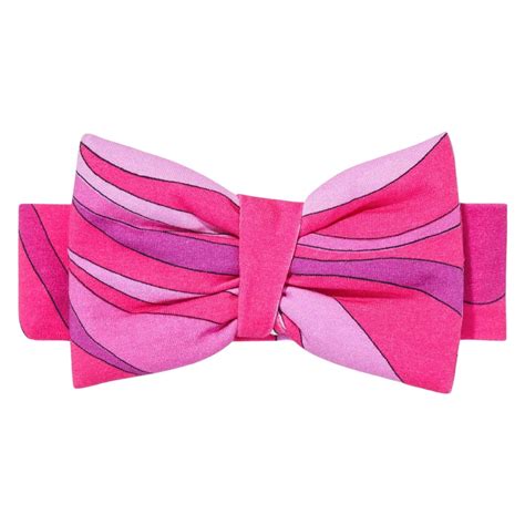 PUCCI – Girls Pink Abstract Elasticated Headband – Little Tags Luxury