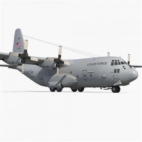 Lockheed C-130 Hercules US Military Transport Aircraft 3D model | 3D ...