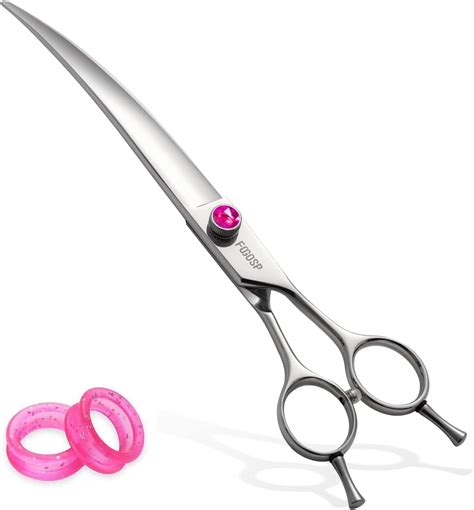 Amazon.com: Curved Scissors for Dog Grooming Professional 8 inch Long ...