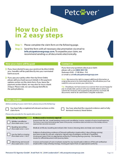 Fillable Online 2023 Non-veterinary Claims: Easy 2-step Guide for ...