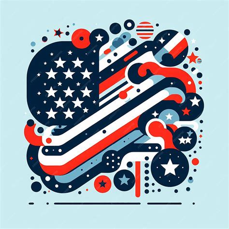 Premium Photo | A colorful American flag