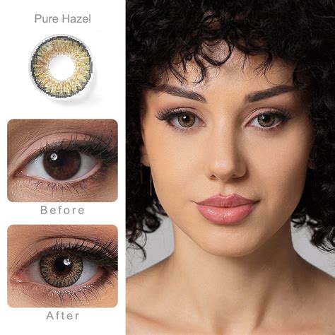 3 Tone Pure Hazel Color Contacts with Vibrant and Enlarging Effect ...