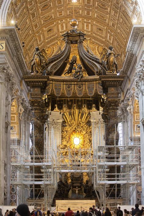 Bernini's baldachin masterpiece disappears from public view until Holy ...