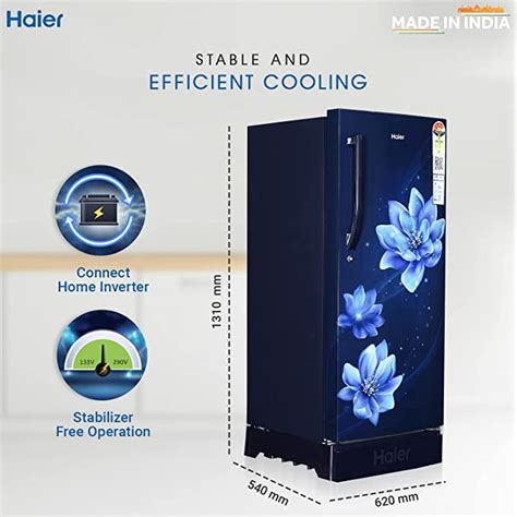 Haier 190L 4 Star Direct Cool Single Door Refrigerator (HED-204MFB-P ...