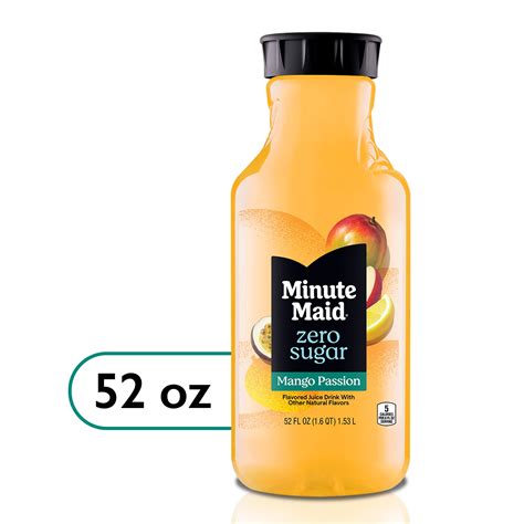 Minute Maid Zero Sugar, Low Calorie Mango Passion Fruit Juice, 52 fl oz ...