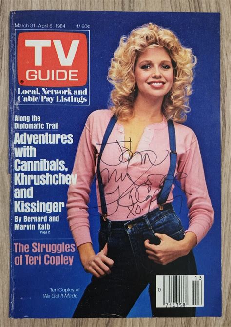 Teri Copley Signed TV Guide Cover 3/31/84 Actress Legend RAD | #4606999269