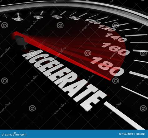 Accelerate Word Speedometer Faster Speed Racing Competition Stock Illustration - Illustration of ...