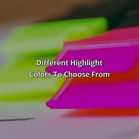 Highlights Color Chart 的图像结果
