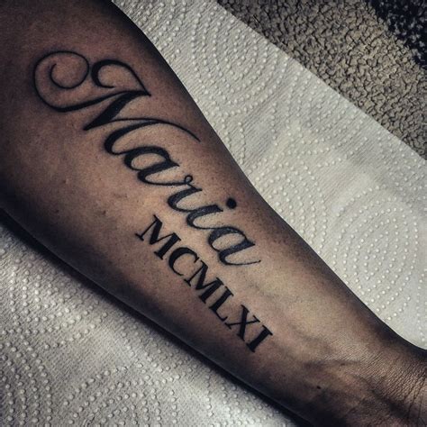 The Name Maria In Cursive Tattoo