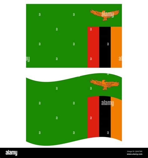 Flag of Zambia. Zambia national flag. Zambia waving flag. flat style Stock Photo - Alamy