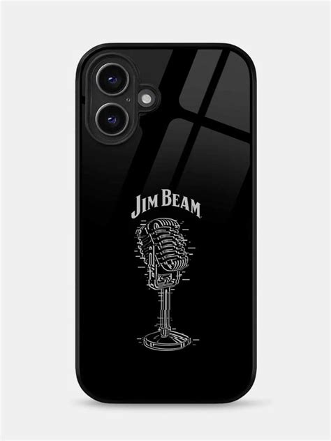 Jim Beam Retro Mic - iPhone 16 Glass Cover - Buy iPhone 16 Cover Online ...