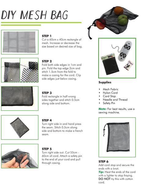 Image result for Mesh Bag Tutorial