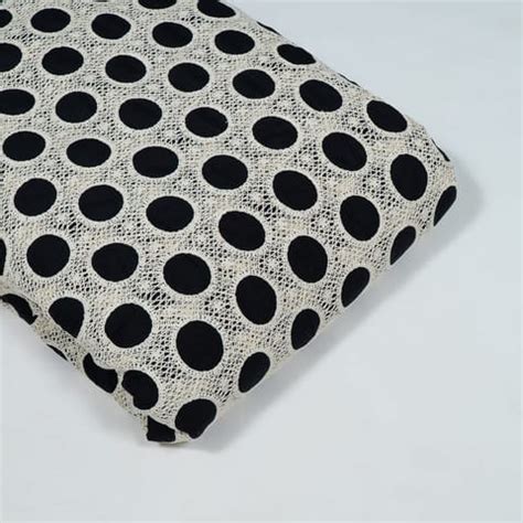 Premium Black Colour Cotton Cutwork Embroidered Fabric Fabric for ...