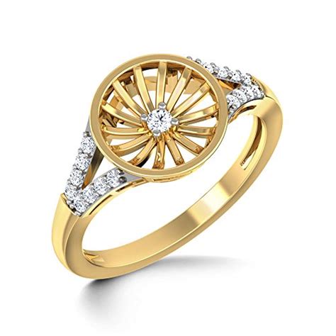 CaratLane 18K Yellow Gold and Diamond Ring : Amazon.in: Fashion