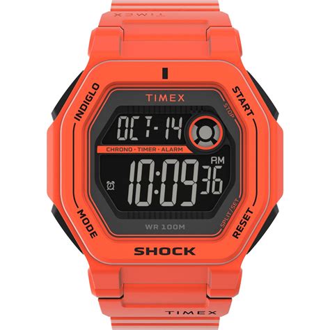 Timex Men Black Resin Square Dial Digital Watch-TW2V60000UJ