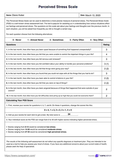 Perceived Stress Scale (PSS) & Example | Free PDF Download