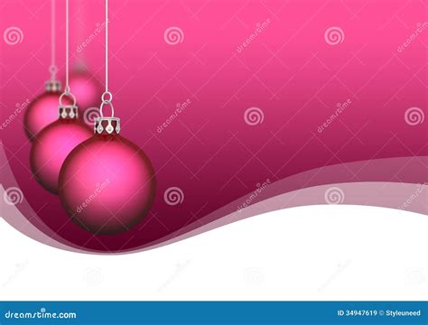 Pink Satin Christmas Ornaments Stock Illustration - Illustration of ...