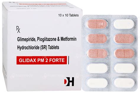 Glidax Pm 2 Forte Tablet 10 - Uses, Side Effects, Dosage, Price | Truemeds