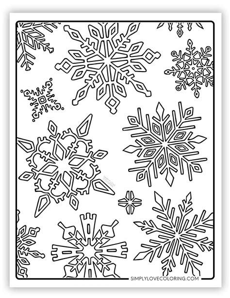 Snowflake Colouring Sheets