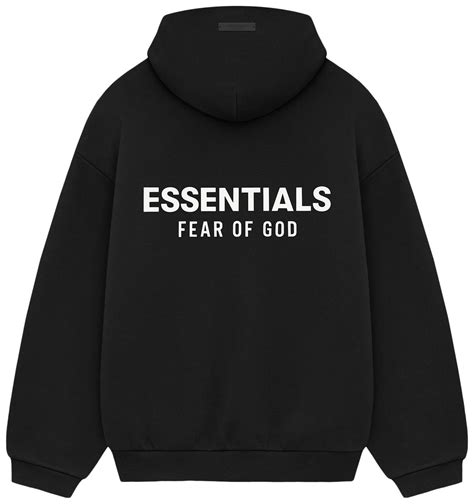 Buy Fear of God Essentials Fleece Hoodie II 'Black' - 192HO246250F | GOAT