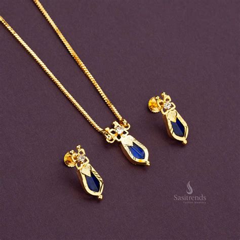 Kerala Palakka Nagapadam Pendant Jewellery Set - Micro Gold Plated ...