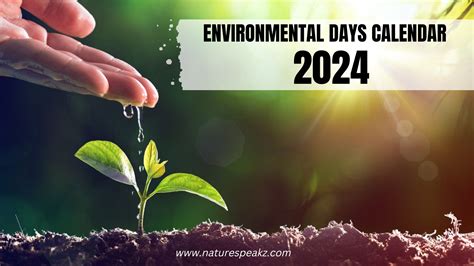 Environmental Days Calendar 2024 - Details Nature Speakz