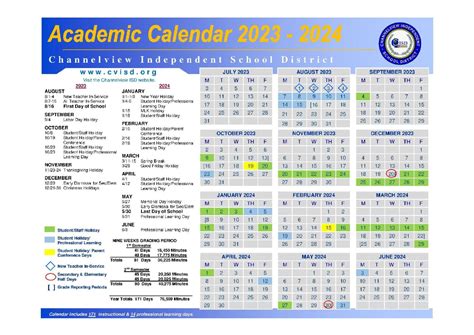 Channelview Independent School District Calendar 2024 - School Calendar ...