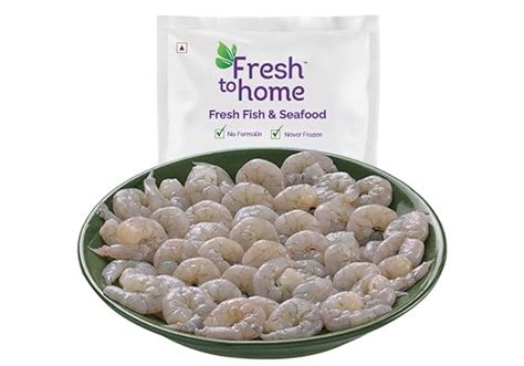 FreshToHome Prawns/Vannamei/Jinga/Chemmin (80+ Count/kg) | Peeled ...