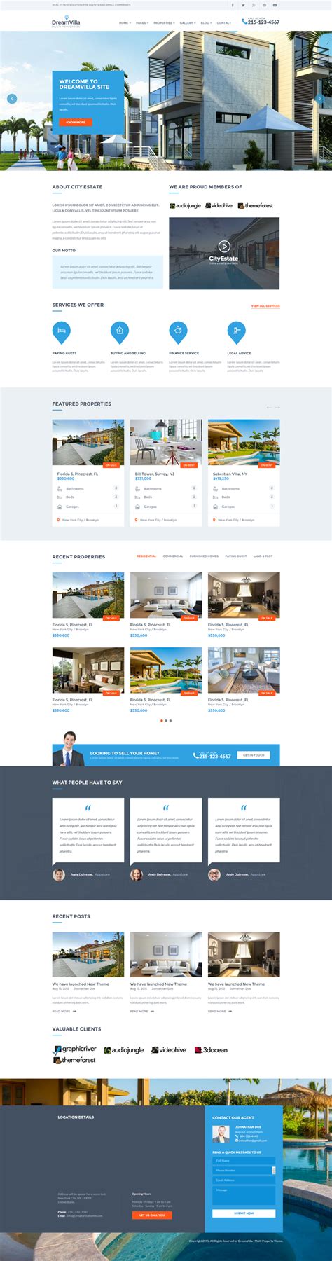 DreamVilla - 房产中介房地产官方网站HTML5模板