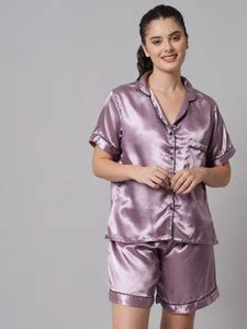 SO WE Women Solid Purple Night Suit Set Price in India - Buy SO WE ...