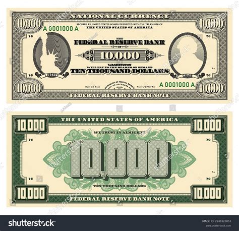 10000 Dollar U.S. Ten Thousand Dollar Bill 1934 $10000 USD Treasury