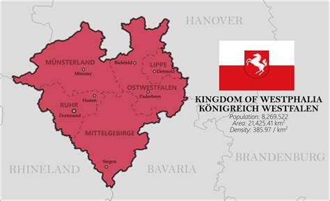 Kingdom of Westphalia | Westphalia, Germany poland, Map - kingdom of westphalia
