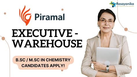 Executive - Warehouse at Piramal, B.Sc / M.Sc in Chemistry