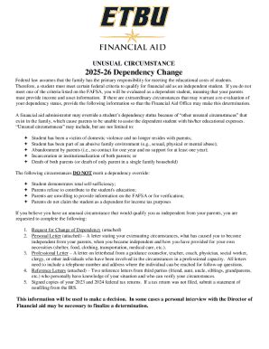 Fillable Online Unusual Circumstance Fax Email Print - pdfFiller