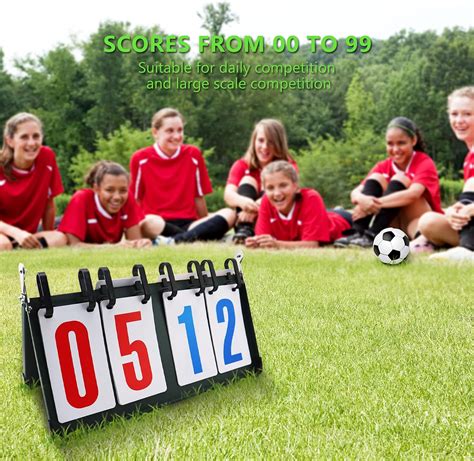 Buy ZHT 4-Digit Scoreboard Scores 1-99, Portable Tabletop Flip ...