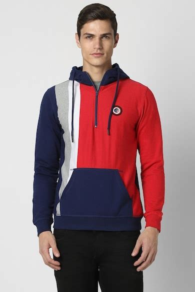 Buy Men Multi Patterned Hooded Neck Sweatshirt Online - 939332 | Peter ...