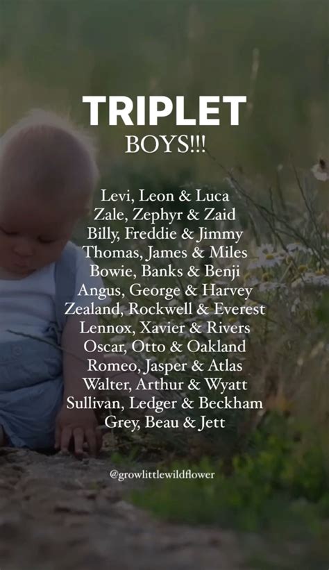 Michelle Casey ~ Name Consultant 🌻 on Instagram: "BOY MAMAS…this is for you! Triplets or ...