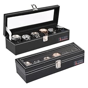 Kuber Industries Pack of 2 Premium Faux Leather See Through 6 Slots ...