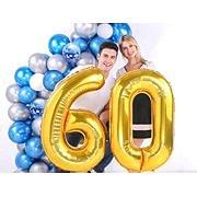 Buy AULE 40 Inch Jumbo Gold Foil Mylar Number Balloons for Men Women ...