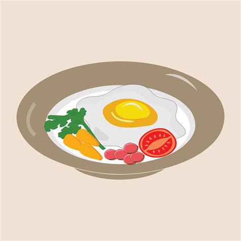 frito huevo en plato desde encima vector gráficos, varios huevos ...